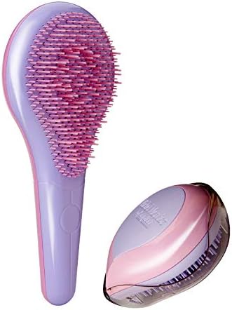 Michel Mercier Detangling Brush Set [NEW PASTEL COLLECTION] - Wet Dry Detangling Brush Kit For Long Short Hair - Great Detangler Brush For Kids Too! - Full And Travel Size Brush Included (Fine Hair)