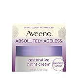 Aveeno Absolutely Ageless Restorative Night Cream Facial Moisturizer with Antioxidant-Rich Blackberry Complex, Vitamin C & E, Hypoallergenic, Non-Greasy & Non-Comedogenic, 1.7 fl. oz