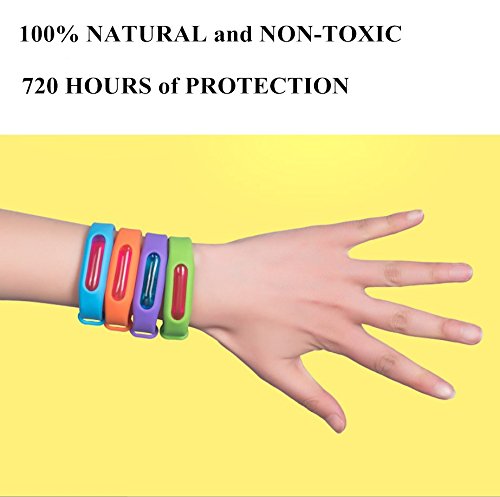 6 Pack Natural Deet Free Anti Mosquito Insect & Bug Repellent Bracelet Band Safe for Kids & Adults Travel Size Repellent Outdoor Mosquito Control a Must Have Camping Hiking Fishing Accessories