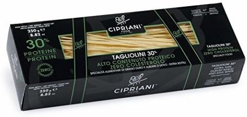 Cipriani Food High Protein 30% Tagliolini Extra Thin Egg White Pasta - 8.82 oz (12 Pack)
