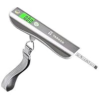 Tarkan Hand Digital Luggage Weighing Machine (Upto 50 kg) with Tape Measure Scale for Travel Baggage Weight (Silver)