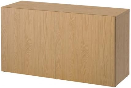 Ikea Besta Regal Mit Turen Lappviken Eiche Effekt Amazon De Kuche Haushalt