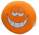 Tache Squishy Cool As an Orange Expressive Face Microbead Throw Cushion Pillow