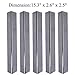 GasSaf 15.3 inch Flavorizer Bars Repalcement for Weber 7636, Spirit 300 E310 E320 Series Gas Grill with Front-Mounted Control Panel Stainless Steel (L15.3 x W2.6 x T2.5inch, 5-Pack)