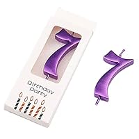 Wawabeauty Happy Birthday Candles Number 7 Candle for Birthday for Kids Adult Birthday Party Cake Topper Decoration (Number 7)