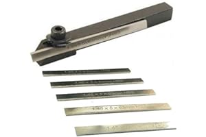 Factory Mini Parting Tool Holder with 6Pcs HSS Blades for Mini Lathes - 10mm Shank