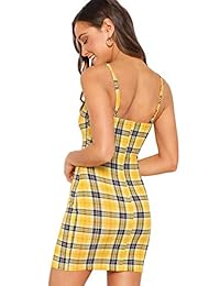 Vestido ajustado con estampado de cuadros mini de Floerns para mujer