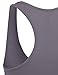 BEKDO Womens Basic Seamless Cropped Racerback Sports Tank Top-ONE Size-Gray