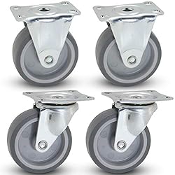 Casoter 3"(75mm) Caster Set - 2 Rigid & 2 Swivel
