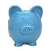 Child to Cherish Ceramic Piggy Bank for Boys, Construction Trucks, Blue