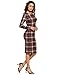 MAKEMECHIC Women's Elegant Long Sleeve Wear to Work Business Cocktail Pencil Dress