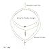 Edary Layered Necklaces Gold Jewelry with Fashion Evil Eye Cross Feather Pendants for Women and Girls (Blue Evil Eye)
