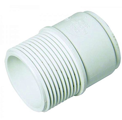 FLOPLAST Solvent White 40mm (43mm) Male Adapter - Bag of 2
