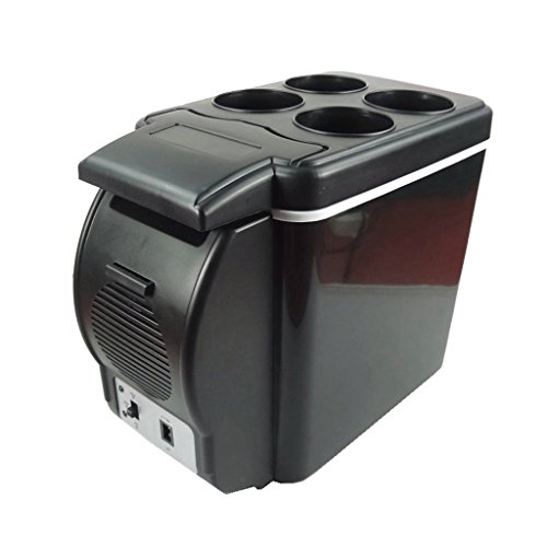 Car Refrigerator Jadeking@ 6L White Black Refrigeration, Cold And Warm Car Dual-use Easy To Carry 220V AC / 12V DC