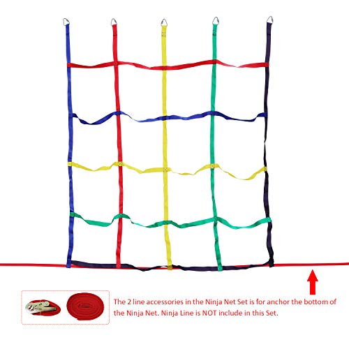 Rainbow Craft Colorful Ninja Climbing Net - Multicolored