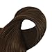 Full Shine Human Hair Clip in Extensions 14 Inch Brown Clip in Hair Extensions Real Human Hair Straight Medium Brown Hair Extensions for Women 7 Pcs 120 G