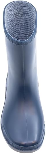 Dunlop Mini Unisex Kids Wellington Elephant Pattern Navy Grey Calf High view 4