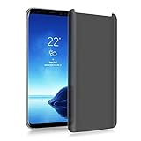 OZOP E-COMMERCE 3D Galaxy S8 Screen Protector Privacy Anti-spy Tempered Glass Screen Film 9H Hardness Anti-Scratch Anti-Peep Shield for Samsung Galaxy S8, Easy Install Bubble Free (Transparent)