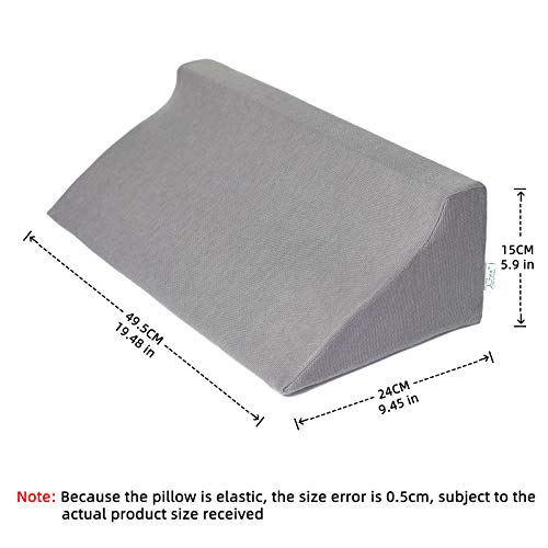 Bed Side Wedge Pillow for Sleeping with 30 Degree Incline Pillows Small