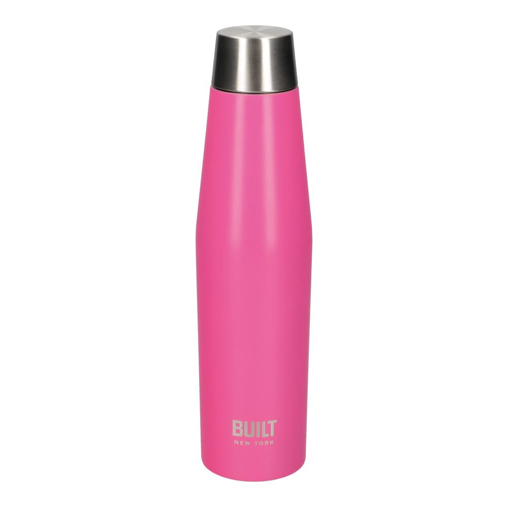 Built Perfect Seal Leakproof Insulated Water Bottle, Stainless Steel, 540 ml, Pink