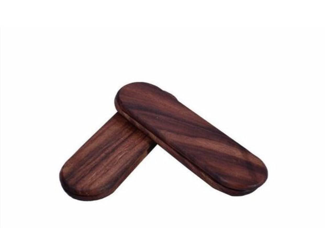 Prajapati Musical Industry Rosewood Wood Khartal Rajasthani Folk