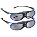 BOBLOV DLP Link 3D Glasses Active Shutter 144Hz Rechargeable 3D Eyewear for All DLP-Link 3D Projectors Compatible with BenQ, Optoma, Dell, Acer, Vivitek, Viewsonic DLP Projector (Blue-2 Pcak)
