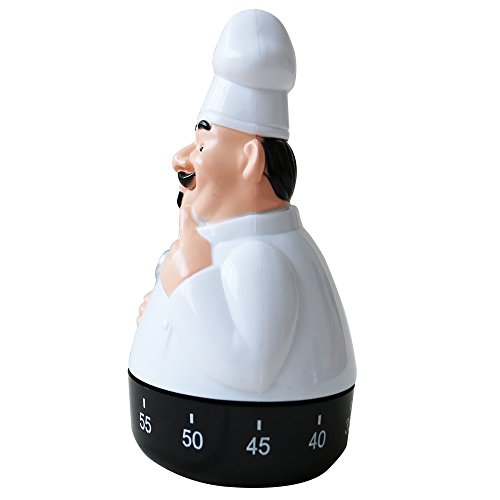 Small Black 60 Minutes Cute Timer for Kids Chef Timers Shape Mechanical Timer Cooking Timer Kitchen Kids Timer