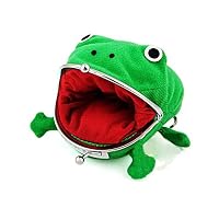Domccy Cute Green Frog Coin Bag Cosplay Props Plush Toy Purse Wallet for Naruto Lovers and Cosplay Coin purse, shoes and accessories, ladies handbag, backpack