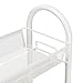 Rackaphile 5-Tier Slim Slide Out Storage Tower Rack Mesh Rolling Organization Serving Cart Shelf for Narrow Spaces Roller, White (5-Tier)