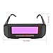 1 Pair Solar Auto Darkening Welding Goggle, Safety Protective Welding Glasses Mask Helmet, Eyes Goggles Mask Anti-Flog Anti-glare Goggles, Black