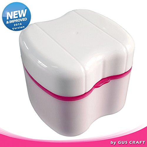 UPC 038478190206, New and Improved! 2016 Version of Carnation Pink Denture Box with Specially Designed Holder for Rinse Basket, Great for Dental Care, Easy to Open, Store and Retrieve (Carnation Pink)