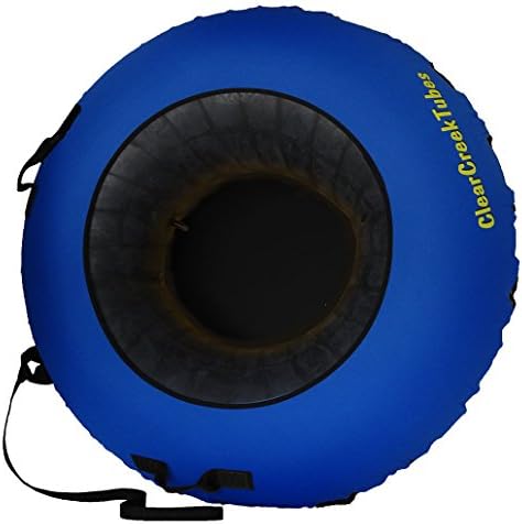 ClearCreekTubes SUPER SLICK NO WAX NEEDED! 44" Huge Non-Towable Snow Tube with Black Bottom