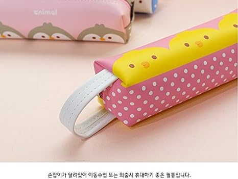 Amazon かわいい 動物 ハンドル ペンケース 韓国 文具類 学生 女性 子供 おすすめ デザイン ペンポーチ 筆箱 韓国 母の日ギフトに大人気 筆記用具 学校 新生活 人気のある 感性 同心 ホットピンク ペンケース 文房具 オフィス用品