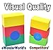EWONDERWORLD Non-Toxic 100 Piece Non-Recycled Quality Foam Wonder Blocks for Children: Soft, Quality, Waterproof, Bright Safe & Quiet