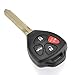 KEMANI New Uncut Blank Remote Keyless Fob Key Case Shell Repair Compatible with 2006-2010 Toyota Corolla Matrix Yaris RAV4 Avalon 4 Buttons No Chips Inside
