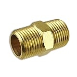 Solid Brass 3/8" to 3/8" NPT Nipple Pipe Connection