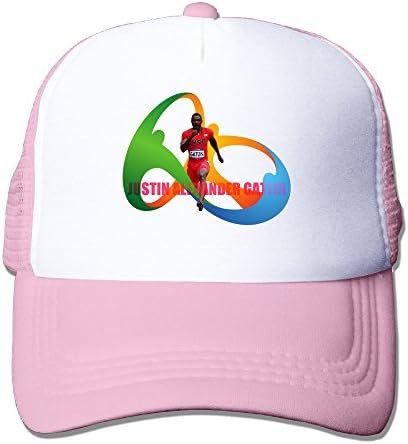 Olympics Games Justin Alexander Gatlin Meter Dash Casual Cap Hats Pink Size One Size