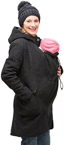 Mamalila Kapuzenmantel Sympatex Wolle Mit Winddichtem Futter Mit Baby Und Schwangerschaftseinsatz Anthraziet Beere Kms 103 Farbe Beere Grosse Xl Amazon De Bekleidung