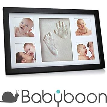 Baby Bilderrahmen für Handabdruck & Fußabdruck ® Babyboon | 4 FARBEN IN EINER PACKUNG