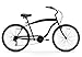 sixthreezero Men's in The Barrel 7-Speed Beach Cruiser Bicycle, Matte Black w/Black Seat/Grips, 26