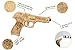 Rubber Band Gun Toy Pistol for Kids Age 6 and up with Ammo and Targets for Indoor Outdoor Games and Pretend Play | Wooden Toy Gun That Shoots for Boys and Adults | Tiger Gun Classic