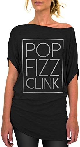 Pop Fizz Clink Standard Slouchy Tee - Small Black Silver Ink