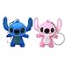 Ireav 2pcs Stitch Cartoon Modeling Keychain LED Flashlight Key Ring Handbag Bag Purse Pendant Key Holder Couples Keychains Set Animal Key Chain Lights primary