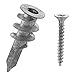 120 Pieces - 60 Screws, 60 Self Drilling Zinc Drywall Anchors - 50 Lb Capacity