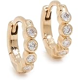 Zoe Chicco Women's 14k Gold Hinged Huggie Hoops