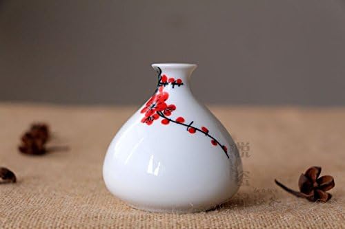 Coarse Pottery Rustic Vase Flower Pot Vases Creative Holder Container Indoor Home Decoration Ornament (white)