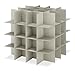 Whitmor Holiday Ornament Storage Cube with 64 Individual Compartments - Durable Non-Woven Polypropylene Fabric - Clear Front Window - Removable Top and Convenient Handle – Xmas Ornaments Organizer