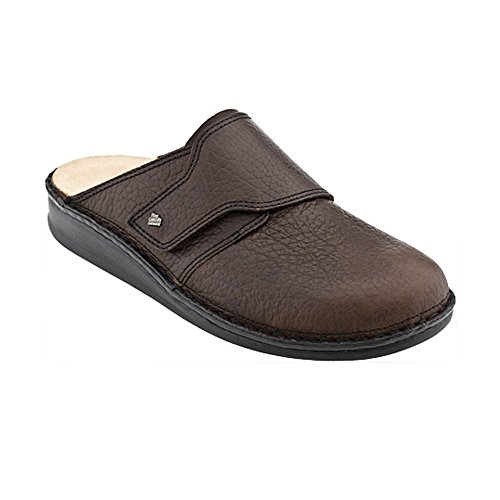 Finn Comfort Men's Amalfi Clog With Velcro Strap Adjust.,Mocca Oregon,45 EU / 12 D(M) US