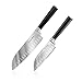 Ginsu Gourmet Chikara Series Forged 2-Piece Japanese Steel Santoku Knife Set – Cutlery Set with 420J Stainless Steel Kitchen Knives, 07149DS