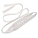 SWEETV Rhinestone Wedding Bridal Belt Bridesmaid Sash for Party Prom Evening Dresses Gown, Silver